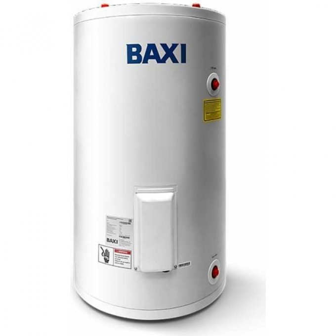 Бойлер BAXI UBC 100, 91 л, 1 змеевик (24кВт) напольный эмаль с боковым подключением, ТЭН 3 квт установлен CNEWT100S01